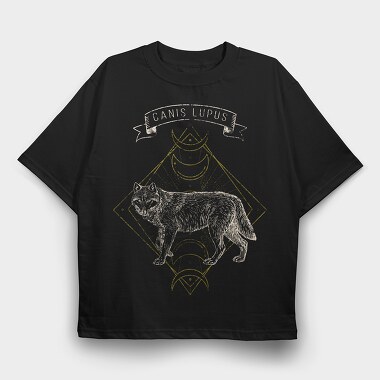 Canis Lupus, Tricou Oversize Barbati (Unisex)