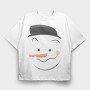 Snow Man Face 1, Tricou Oversize Barbati (Unisex)