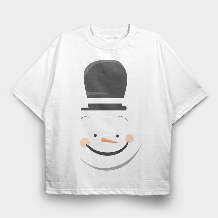 Snow Man Face 2, Tricou Oversize Barbati (Unisex)