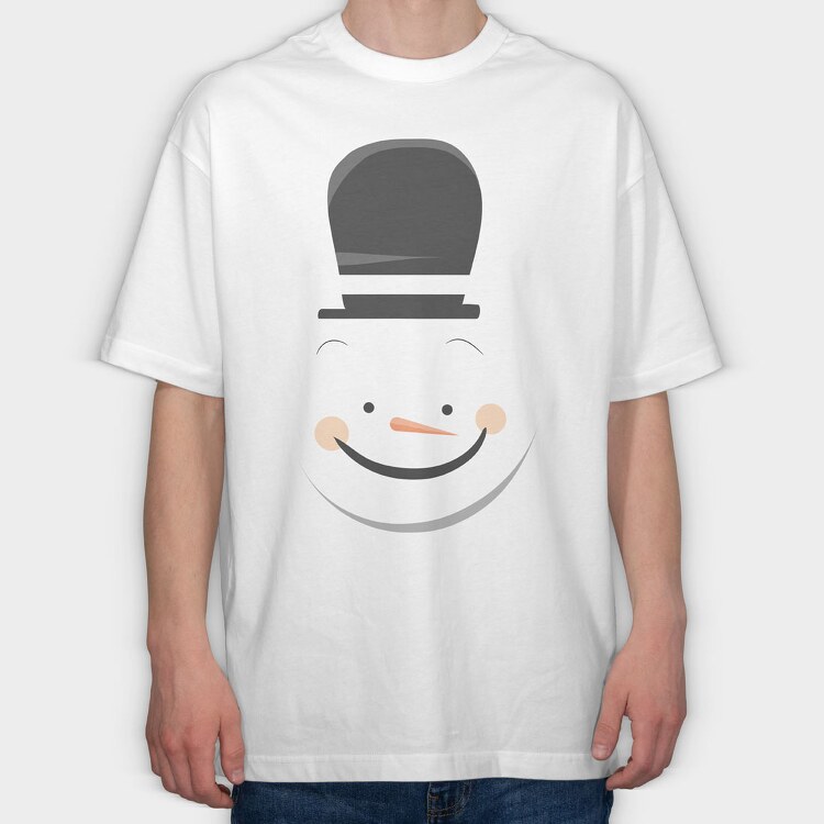 Snow Man Face 2, Tricou Oversize Barbati (Unisex)