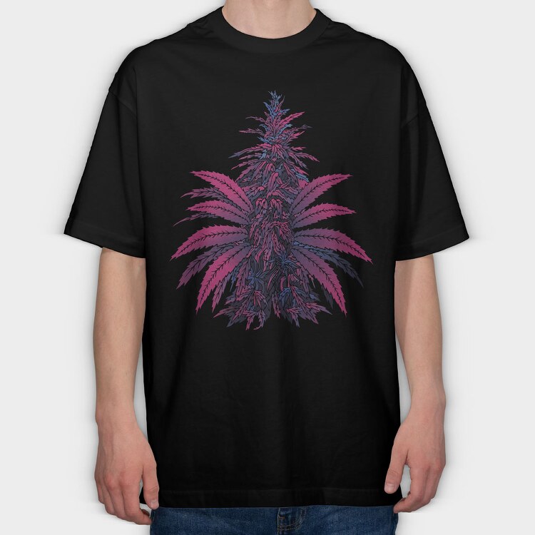 Cannabis Plant, Tricou Oversize Barbati (Unisex)