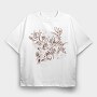 Deer Skull Flowers, Tricou Oversize Barbati (Unisex)