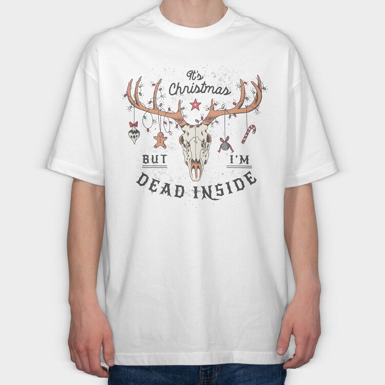 Deer Skull, Tricou Oversize Barbati (Unisex)