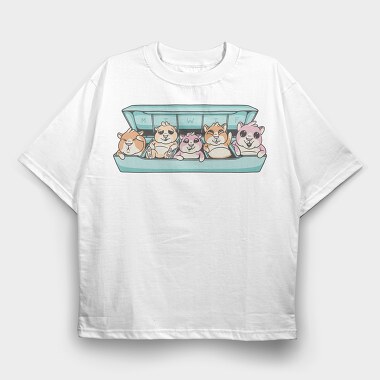 Guinea Pig Pill Organizer, Tricou Oversize Barbati (Unisex)