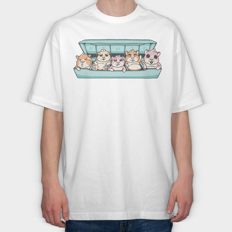 Guinea Pig Pill Organizer, Tricou Oversize Barbati (Unisex)