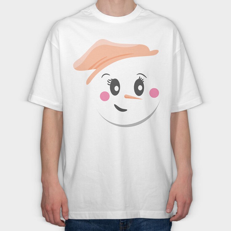 Snow Man Face 5, Tricou Oversize Barbati (Unisex)