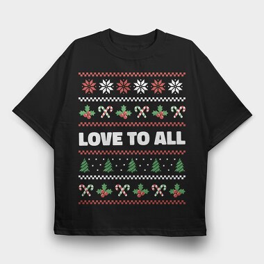 Love to All Ugly Sweater, Tricou Oversize Barbati (Unisex)