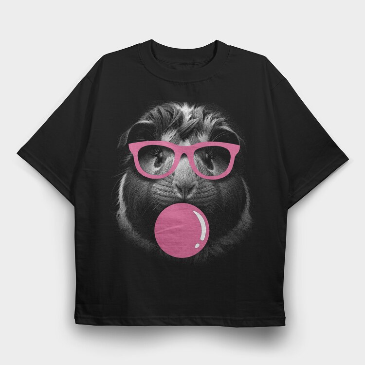 Guineapig Sunglasses Bubblegum Monochrome, Tricou Oversize Barbati (Unisex)