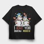 Snowman Love, Tricou Oversize Barbati (Unisex)
