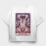 Wizard Goat Tarot Card, Tricou Oversize Barbati (Unisex)