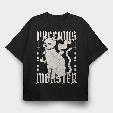 Precious Monster Cat, Tricou Oversize Barbati (Unisex)