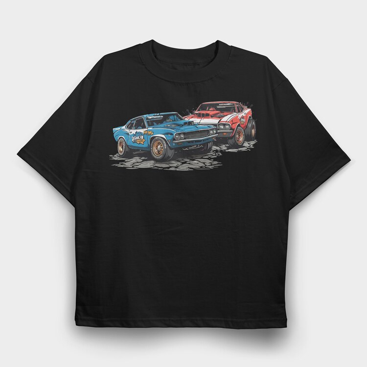 Derby Cars, Tricou Oversize Barbati (Unisex)