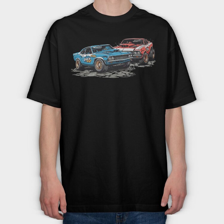 Derby Cars, Tricou Oversize Barbati (Unisex)