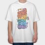 Pride Stack of Cats, Tricou Oversize Barbati (Unisex)
