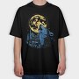 Wolf and Moon, Tricou Oversize Barbati (Unisex)