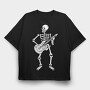Guitar Skull, Tricou Oversize Barbati (Unisex)