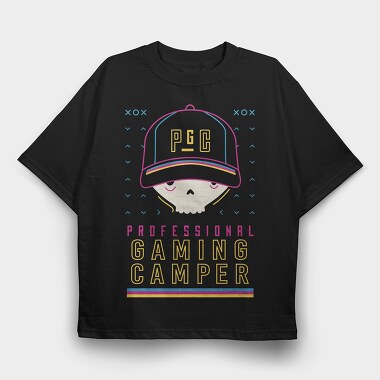 Professional Gaming Camper, Tricou Oversize Barbati (Unisex)