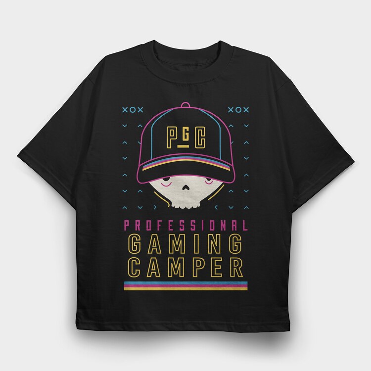 Professional Gaming Camper, Tricou Oversize Barbati (Unisex)