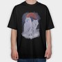 Wolf Family Moon, Tricou Oversize Barbati (Unisex)
