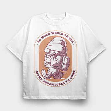 So Much World to See, Tricou Oversize Barbati (Unisex)