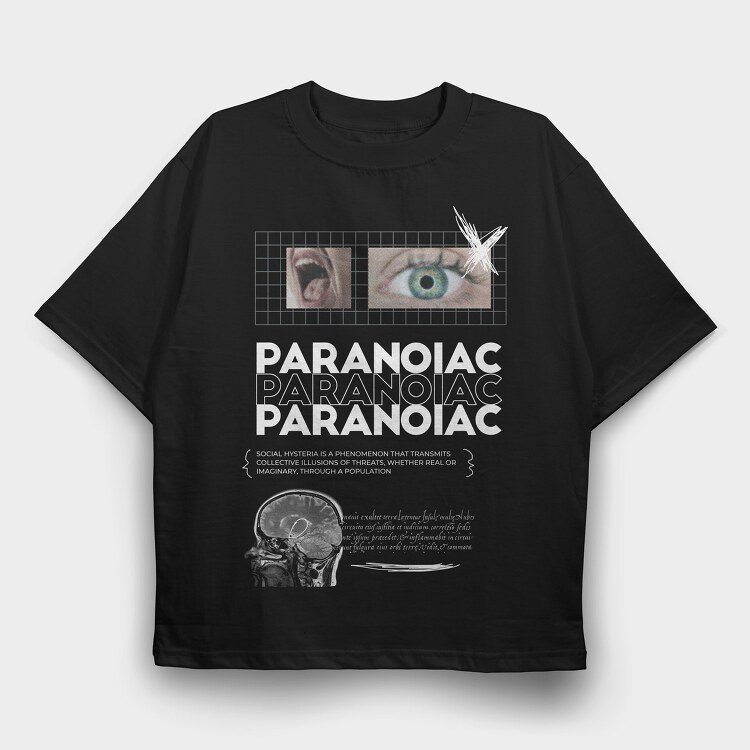 Society Paranoiac, Tricou Oversize Barbati (Unisex)
