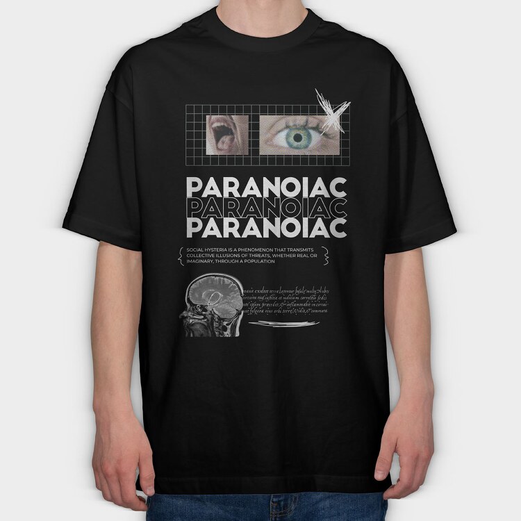 Society Paranoiac, Tricou Oversize Barbati (Unisex)