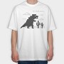 Dinosaur Game, Tricou Oversize Barbati (Unisex)