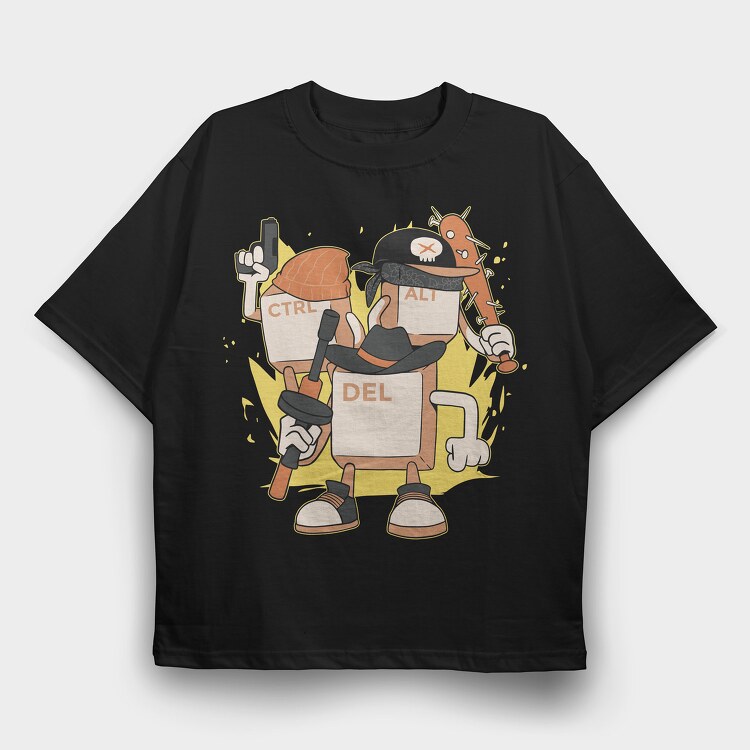 Mafia Keyboard, Tricou Oversize Barbati (Unisex)