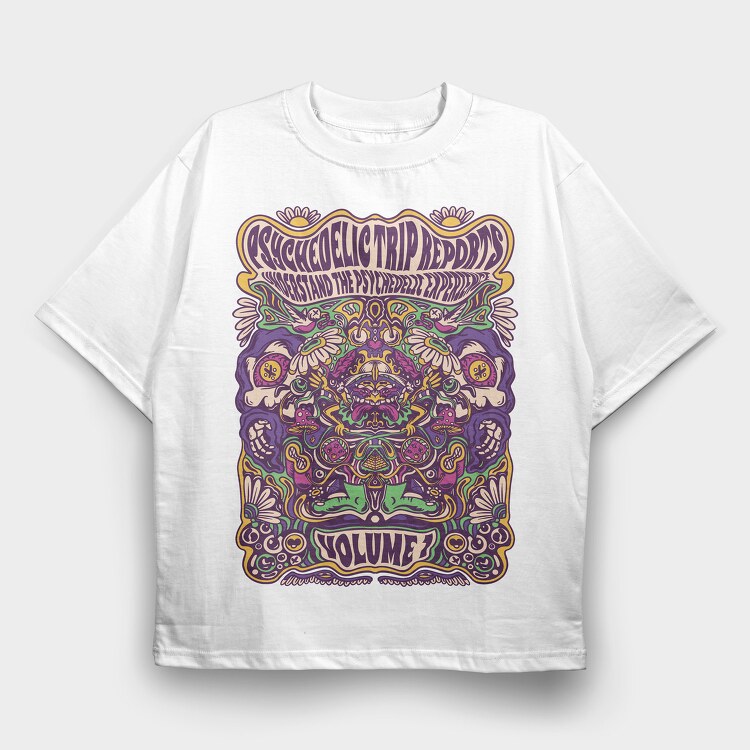 Psichedelic Experience, Tricou Oversize Barbati (Unisex)