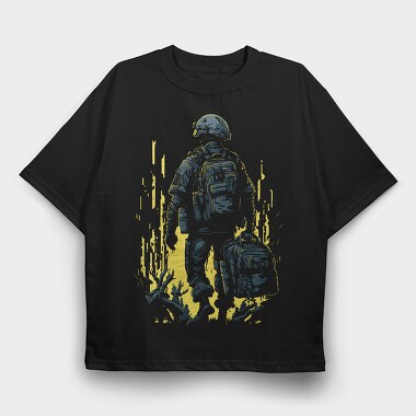 Soldier Backpacks, Tricou Oversize Barbati (Unisex)