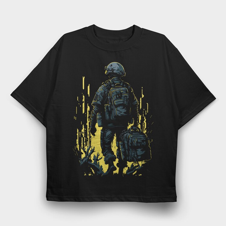 Soldier Backpacks, Tricou Oversize Barbati (Unisex)