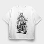 Soldier Motorcycle, Tricou Oversize Barbati (Unisex)