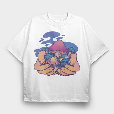 Magic Mushrooms, Tricou Oversize Barbati (Unisex)