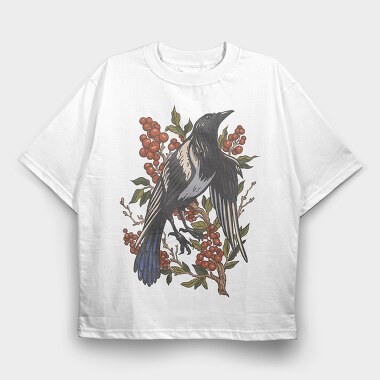 Magpie Berries, Tricou Oversize Barbati (Unisex)