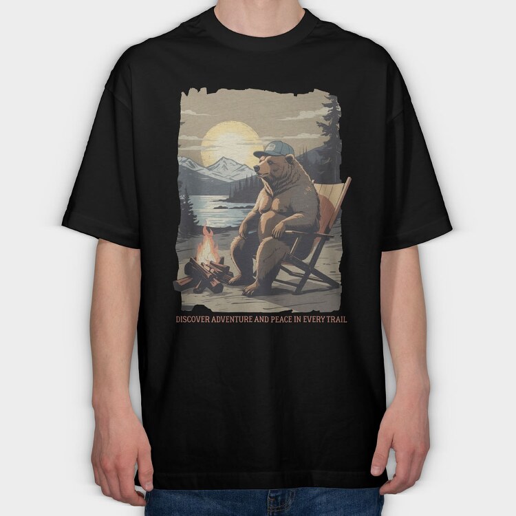 Discover Adventure and Peace in Every Trail, Tricou Oversize Barbati (Unisex)