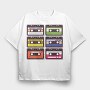 Cassettes, Tricou Oversize Barbati (Unisex)