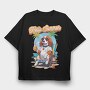 Dog Beach Hello Summer, Tricou Oversize Barbati (Unisex)