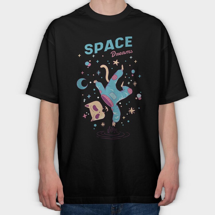 Space Dreams, Tricou Oversize Barbati (Unisex)