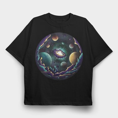 Space Explosion, Tricou Oversize Barbati (Unisex)