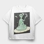 Marijuana Weed Alien, Tricou Oversize Barbati (Unisex)