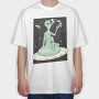 Marijuana Weed Alien, Tricou Oversize Barbati (Unisex)