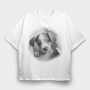 Puppy Coming Out, Tricou Oversize Barbati (Unisex)