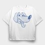 Dog Cartoon, Tricou Oversize Barbati (Unisex)
