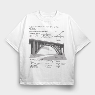 Mathbridge, Tricou Oversize Barbati (Unisex)