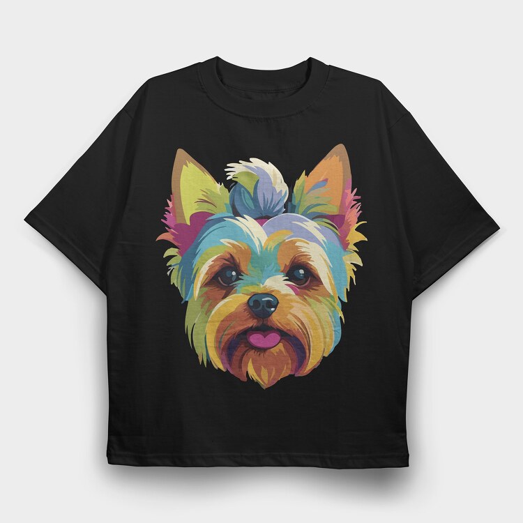 Dog Colorful, Tricou Oversize Barbati (Unisex)