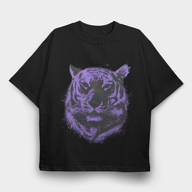 Purple Tiger, Tricou Oversize Barbati (Unisex)