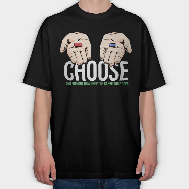 Matrix Hands Choose, Tricou Oversize Barbati (Unisex)