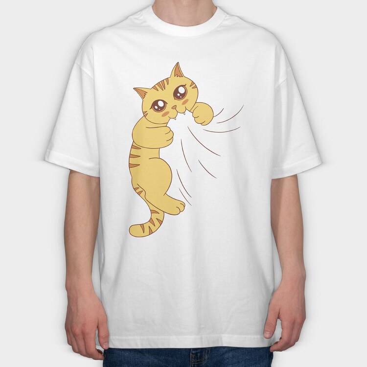 Cat Bitting, Tricou Oversize Barbati (Unisex)