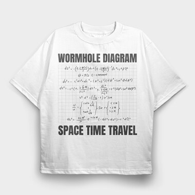 Wormhole Diagram, Tricou Oversize Barbati (Unisex)