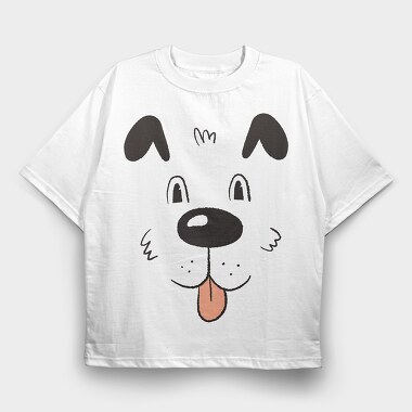 Dog Face, Tricou Oversize Barbati (Unisex)